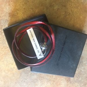 Antonio Ben Chimel OO bracelet red Italian leather